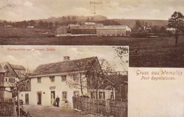 alte  Postkarte aus Weinzlitz