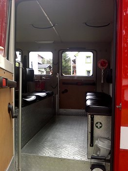 Mannschaftsraum links Feuerwehrfahrzeug LF 8