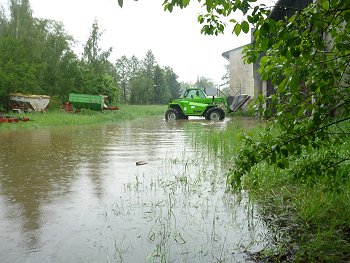Einsatz bei Hochwasser