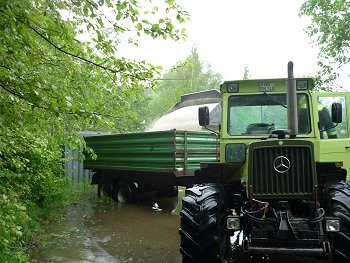 Einsatz bei Hochwasser