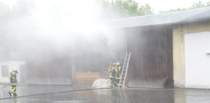 Einsatz bei Hochwasser