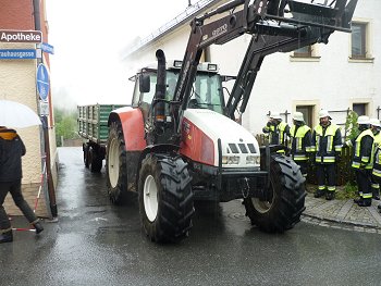 Einsatz bei Hochwasser
