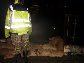 Einsatz bei Hochwasser