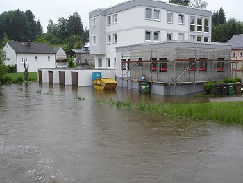 Einsatz bei Hochwasser