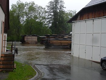 Einsatz bei Hochwasser