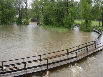 Einsatz bei Hochwasser
