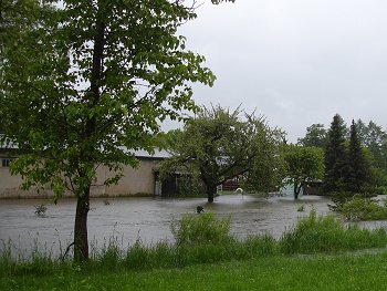 Einsatz bei Hochwasser