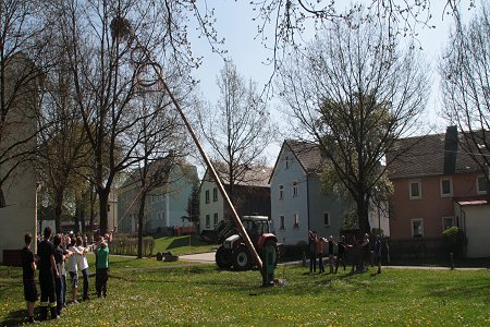 Maibaum aufstellen